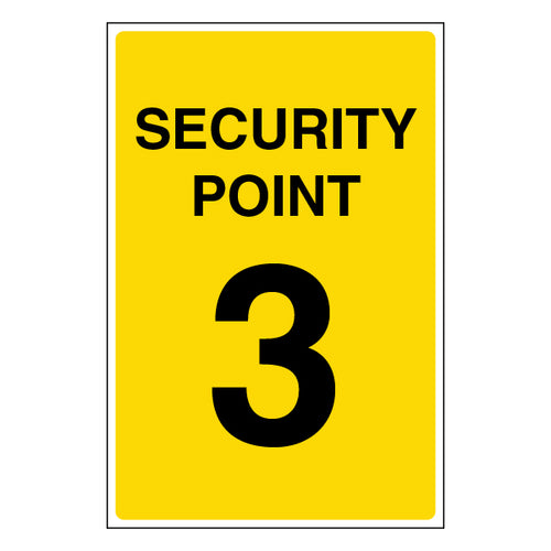 Security Point Safety Sign Clear Guidance For Staff