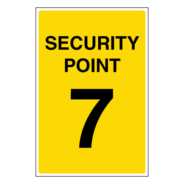 Security Point Safety Sign Clear Guide For Staff Essential