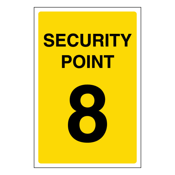 Security Point 8 Safety Sign Clear Guide For Visitors