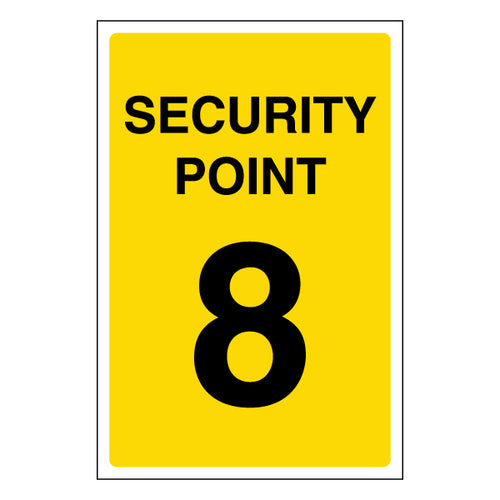 Security Point 8 Safety Sign Clear Guide For Visitors