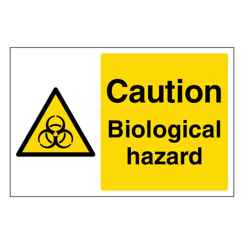 Biological Hazard Safety Sign Self Adhesive Durable Labs