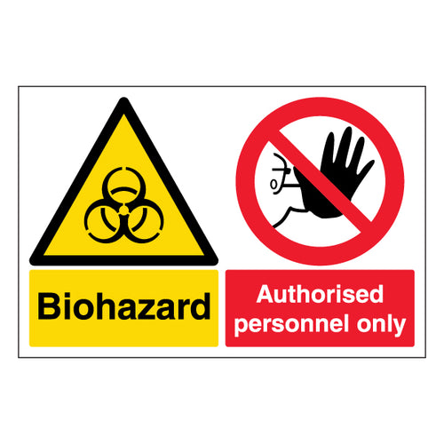 Biohazard Safety Sign Self Adhesive High Visibility Labs