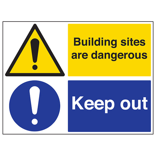 Building Sites Are Dangerous Safety Sign For Contractors