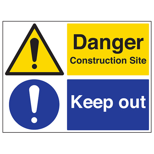 Danger Construction Site Keep Out Safety Sign For Sites