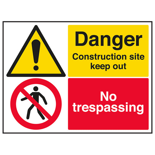 Danger Construction Site Safety Sign Compliant Contractors