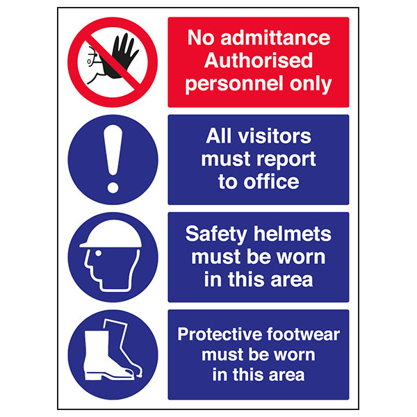 No Admittance Safety Sign EN ISO 7010 For Demolition