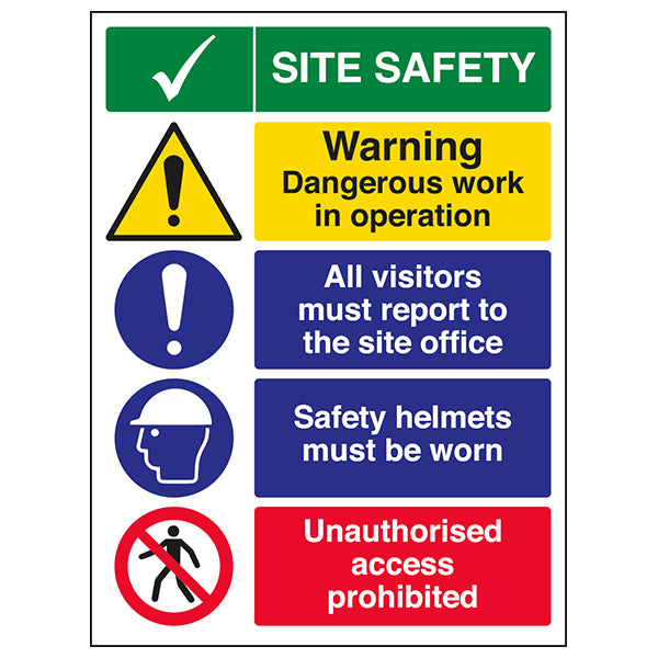 Demolition Dangerous Work Safety Sign Compliant For Site
