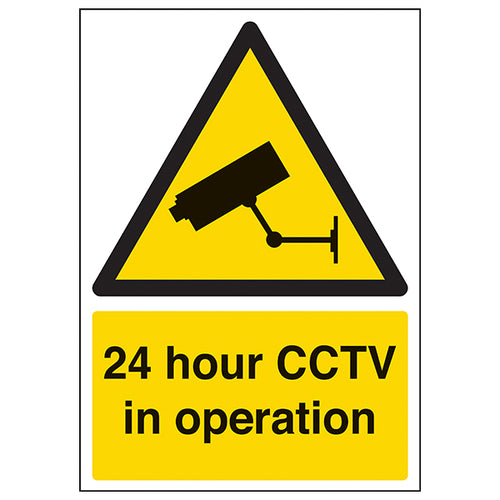 24 Hour CCTV In Operation - A4