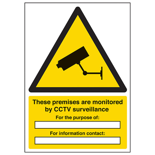These Premises Are Monitored By CCTV Surveillance - A4