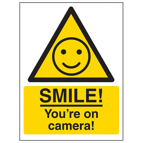 CCTV Safety Sign Warning Smile Youre On Camera Home