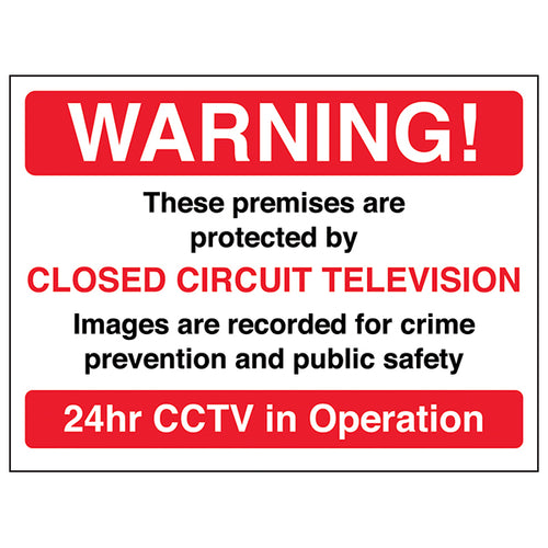 CCTV Safety Sign Protects Property And Staff For Business