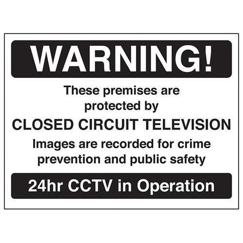 CCTV Safety Sign Protect Premises Alert For Businesses