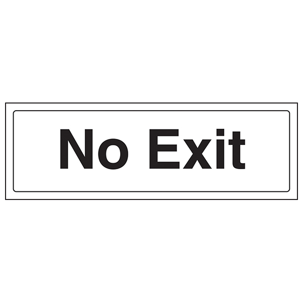 No Exit Safety Sign EN ISO 7010 Compliant For Facilities