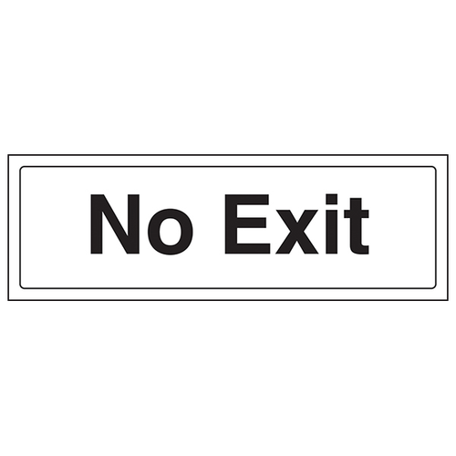 No Exit Safety Sign EN ISO 7010 Compliant For Facilities