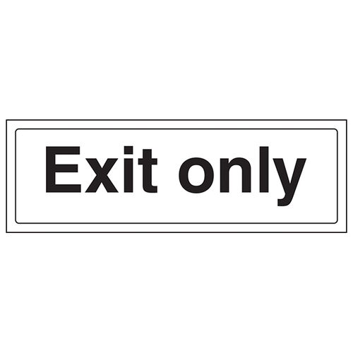 Exit Only Safety Sign High Visibility EN ISO 7010 Workplace