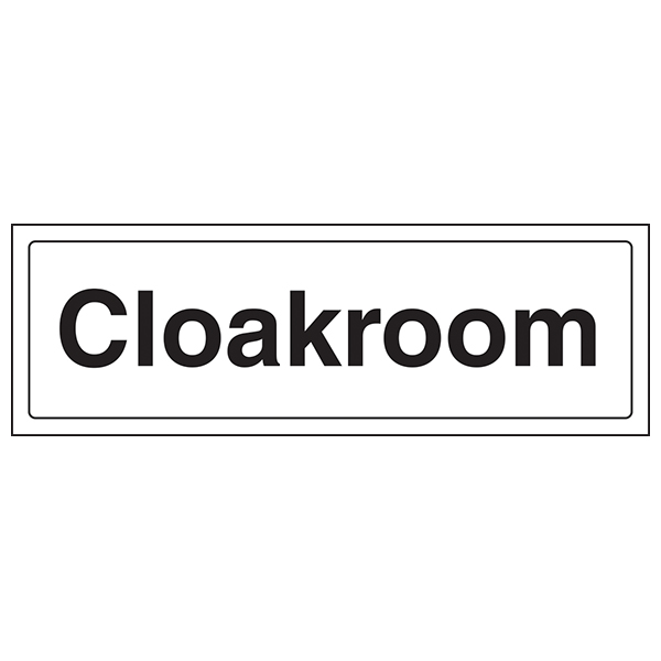 Cloakroom Safety Sign EN ISO 7010 Clear For Workplaces