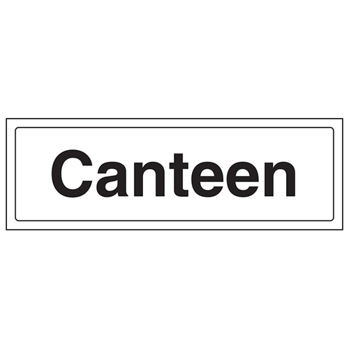 Canteen Safety Sign Clear EN ISO 7010 For Facilities