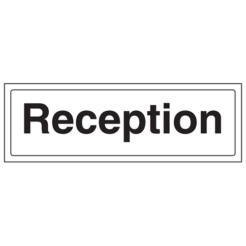 Reception Safety Sign Clear Directional For Facilities