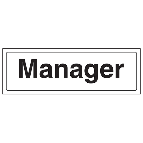 Manager Office Safety Sign Clear Directional For Staff