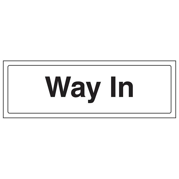 Way In Safety Sign Clear ISO 7010 Directions For Facilities