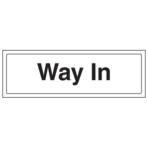 Way In Safety Sign Clear ISO 7010 Directions For Facilities