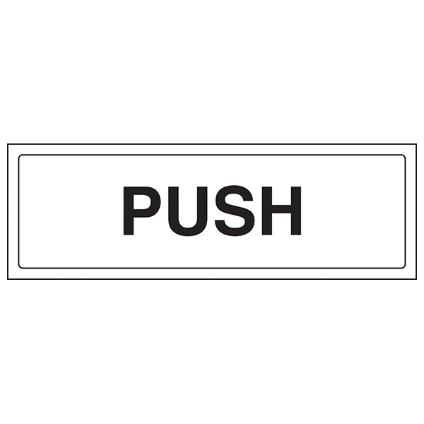 Push Safety Sign Clear ISO Compliant Door Sign For Facility
