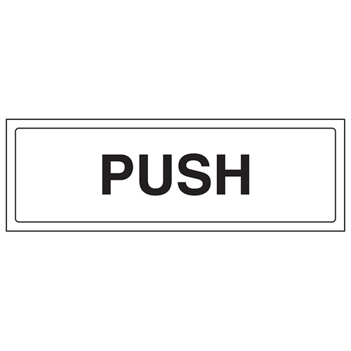 Push Safety Sign Clear ISO Compliant Door Sign For Facility