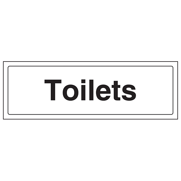 Toilets Safety Sign EN ISO 7010 Clear Directional Sign