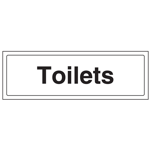 Toilets Safety Sign EN ISO 7010 Clear Directional Sign