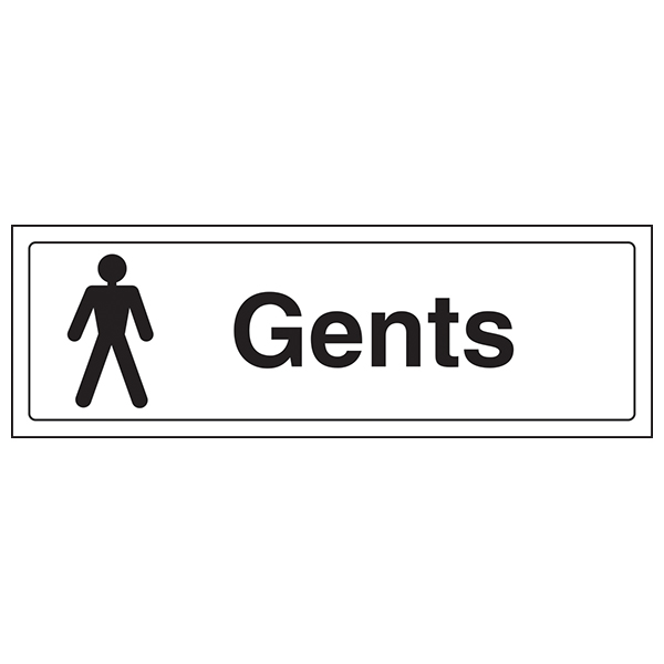 Gents Safety Sign EN ISO 7010 Durable Clear For Premises