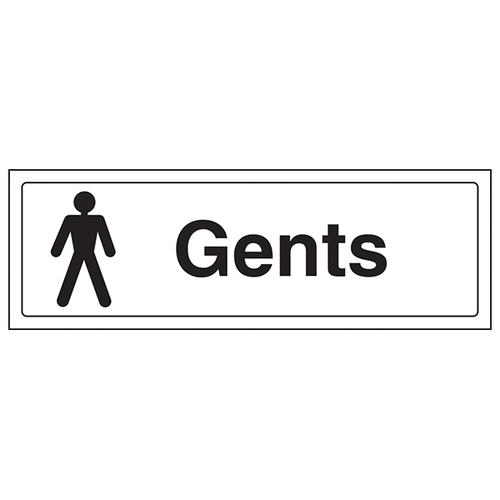 Gents Safety Sign EN ISO 7010 Durable Clear For Premises