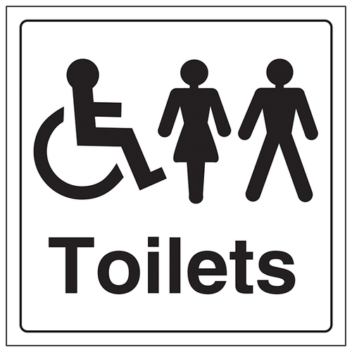 Unisex Disabled Toilet Safety Sign EN ISO 7010 For Premises