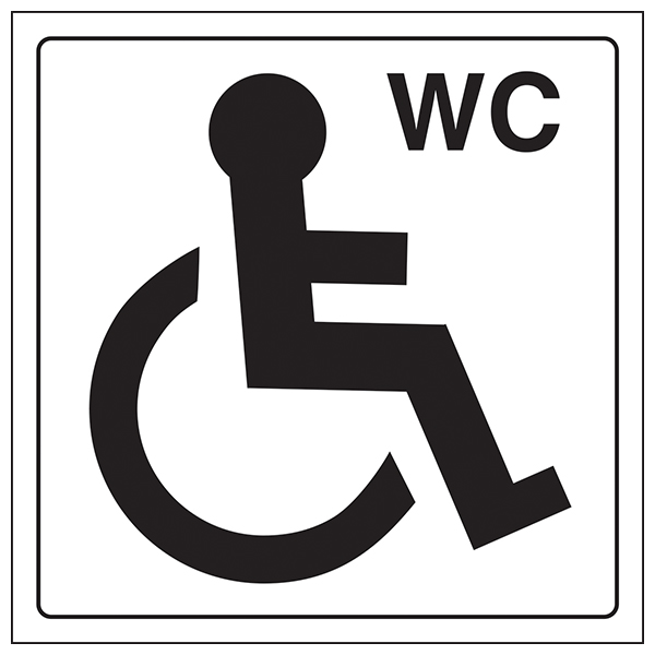Disabled WC Safety Sign EN ISO 7010 Compliant For Premises