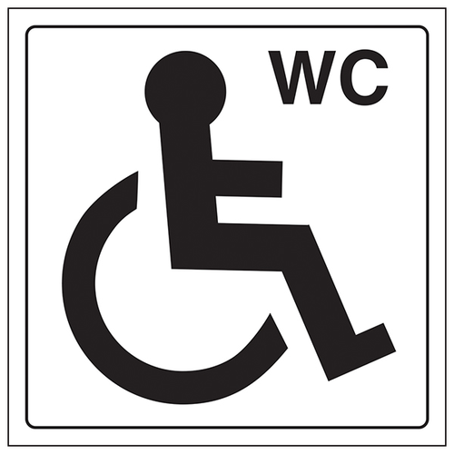 Disabled WC Safety Sign EN ISO 7010 Compliant For Premises