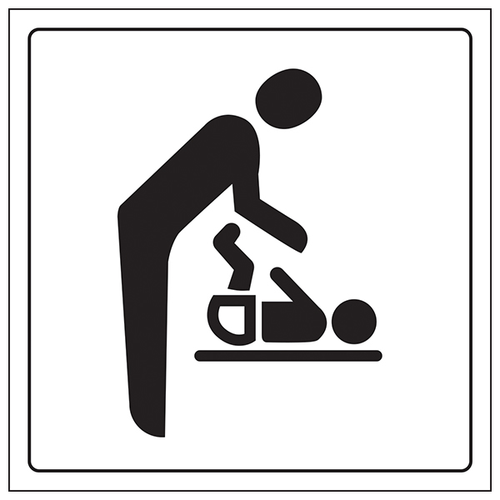 Baby Changing Safety Sign Self Adhesive For Facilities