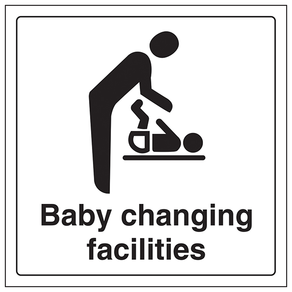 Baby Changing Facilities Safety Sign Clear Sticker For Staff