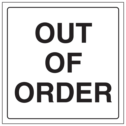 Out Of Order Safety Sign Clear EN ISO 7010 For Facilities