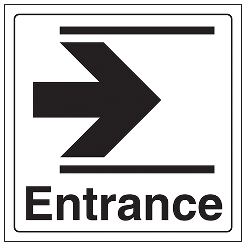 Entrance Arrow Right Essential Safety Sign For Facilities