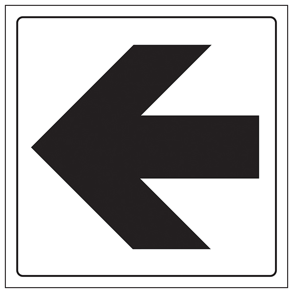 General Arrow Safety Sign Clear Directional Guidance Sites