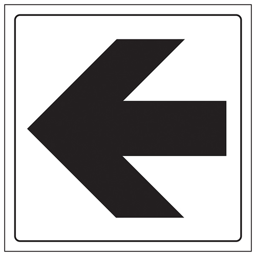 General Arrow Safety Sign Clear Directional Guidance Sites