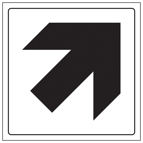 General Diagonal Arrow Safety Sign Clear For Facilities