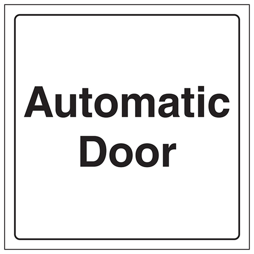 Automatic Door Safety Sign EN ISO 7010 For Facilities