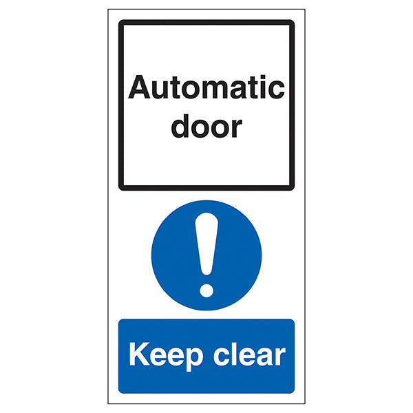 Automatic Door Self Adhesive Clear Safety Sign For Staff