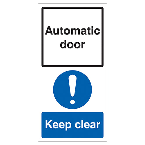 Automatic Door Self Adhesive Clear Safety Sign For Staff