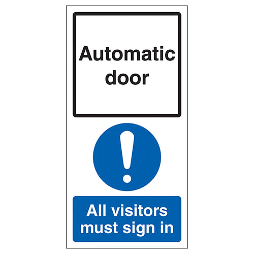 Auto Door Safety Sign Self Adhesive Warning For Visitors