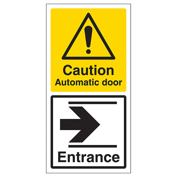 Automatic Door Arrow Right Adhesive Safety Sign For Staff