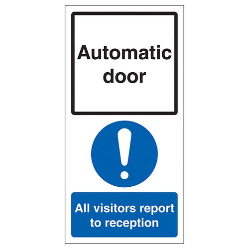 Automatic Door Safety Sign Self Adhesive For Visitors