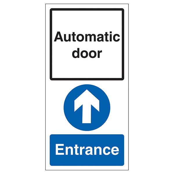 Automatic Door Safety Sign Self Adhesive Visible For Staff