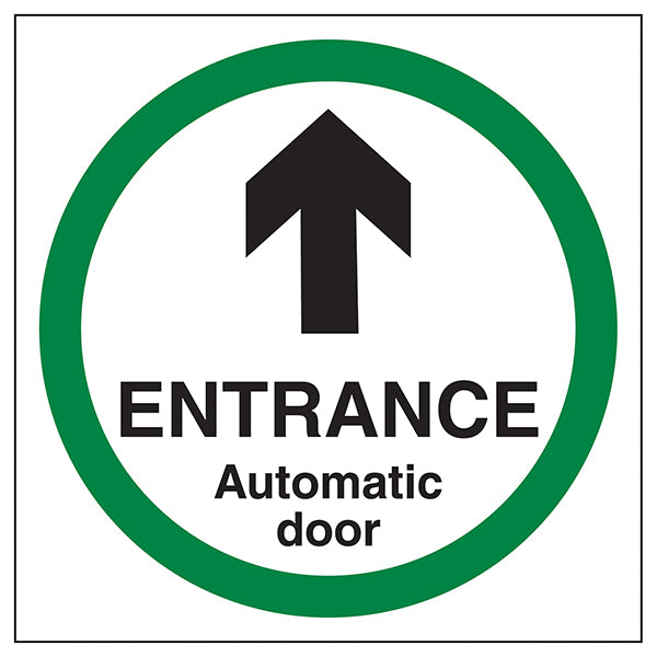 Entrance Automatic Door Safety Sign Easy Read For Businesses