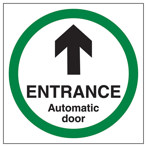 Entrance Automatic Door Safety Sign Easy Read For Businesses